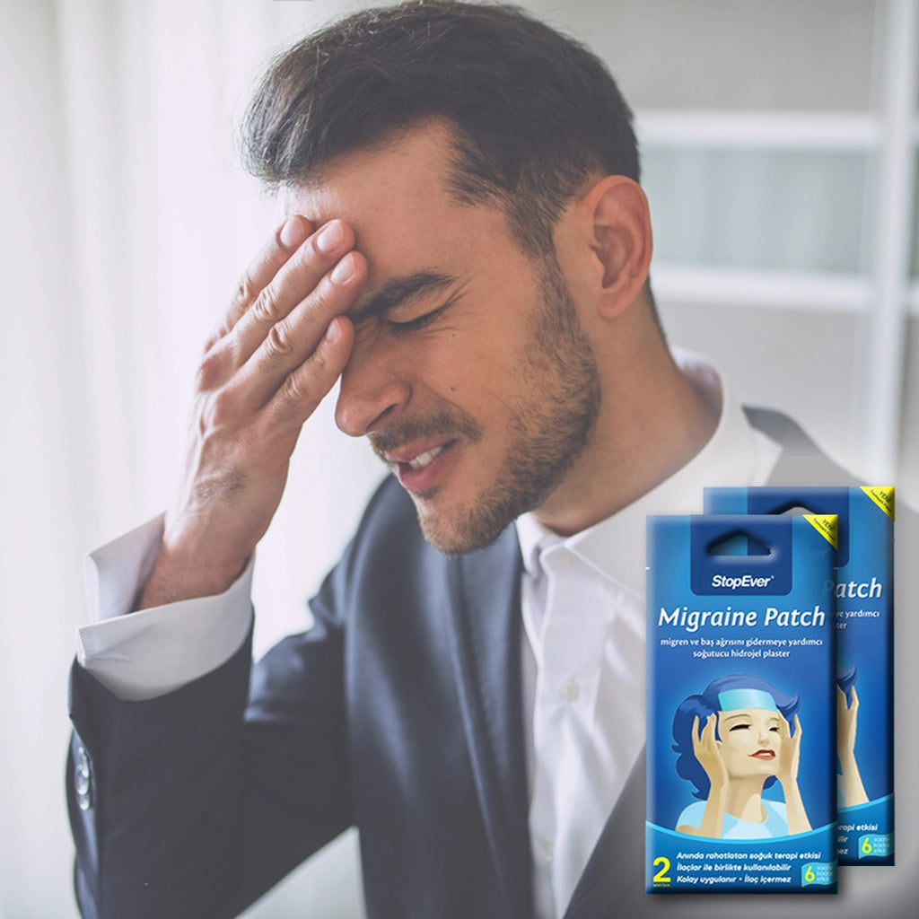 StopEver Migraine Cooling Hydrogel Plaster 2-pack