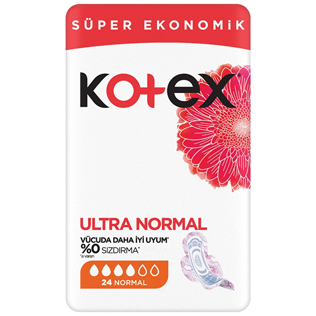 Kotex Ultra Normal Hygienic Pads Normal 24 Pack Super Economical