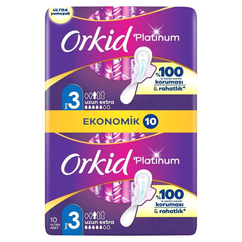 Orkid Platinum Night (Size 3) 10 Pieces Sanitary Pads