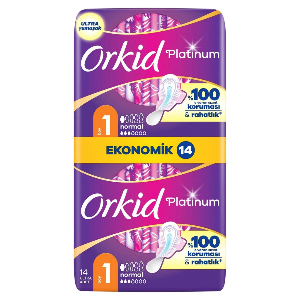 Orkid Platinum Normal (Size 1) 14 Pieces Sanitary Pads