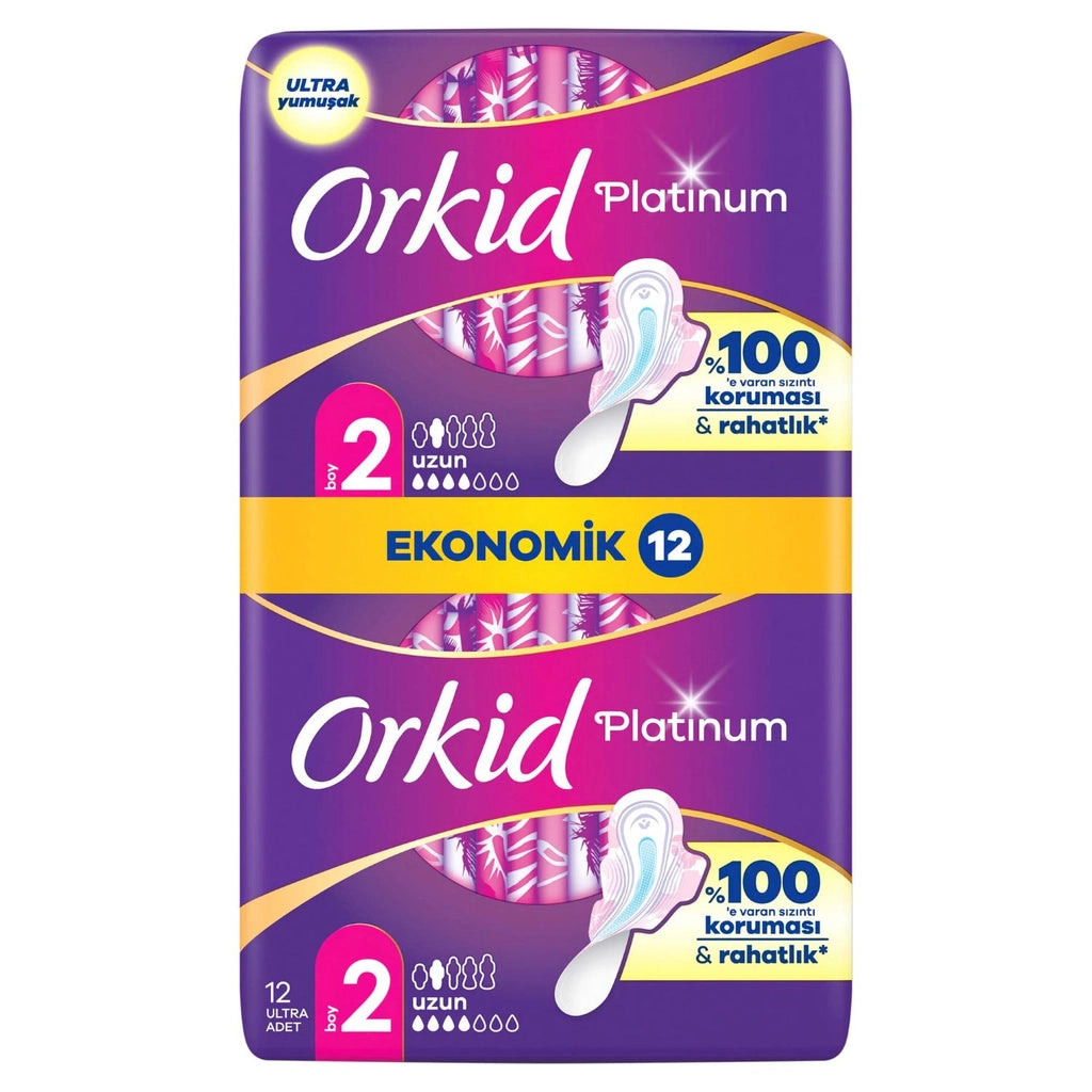 Orkid Platinum Long (Size 2) 12-pack Sanitary Pads