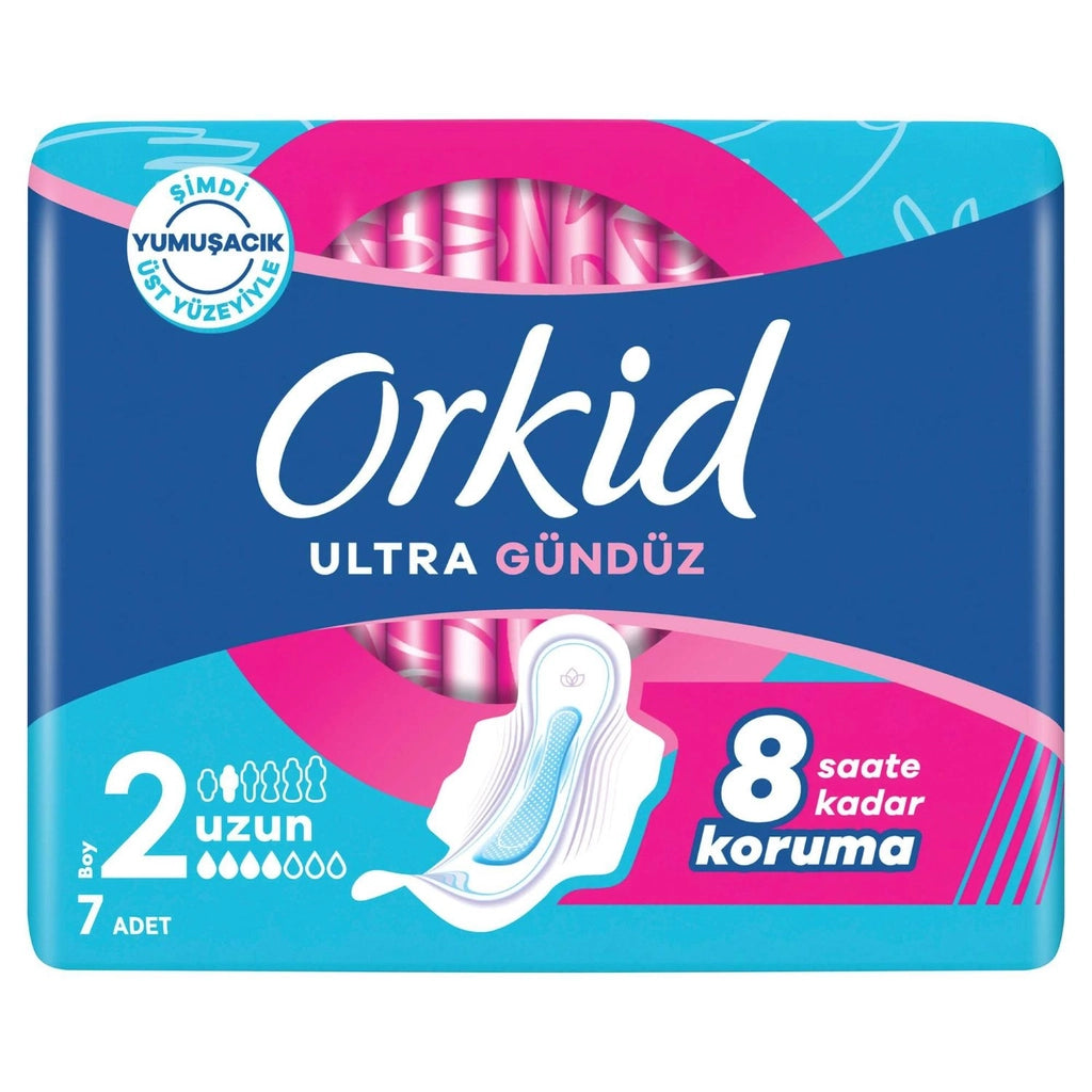 Orkid Ultra Long (Size 2) Winged Sanitary Pad 7 Pads