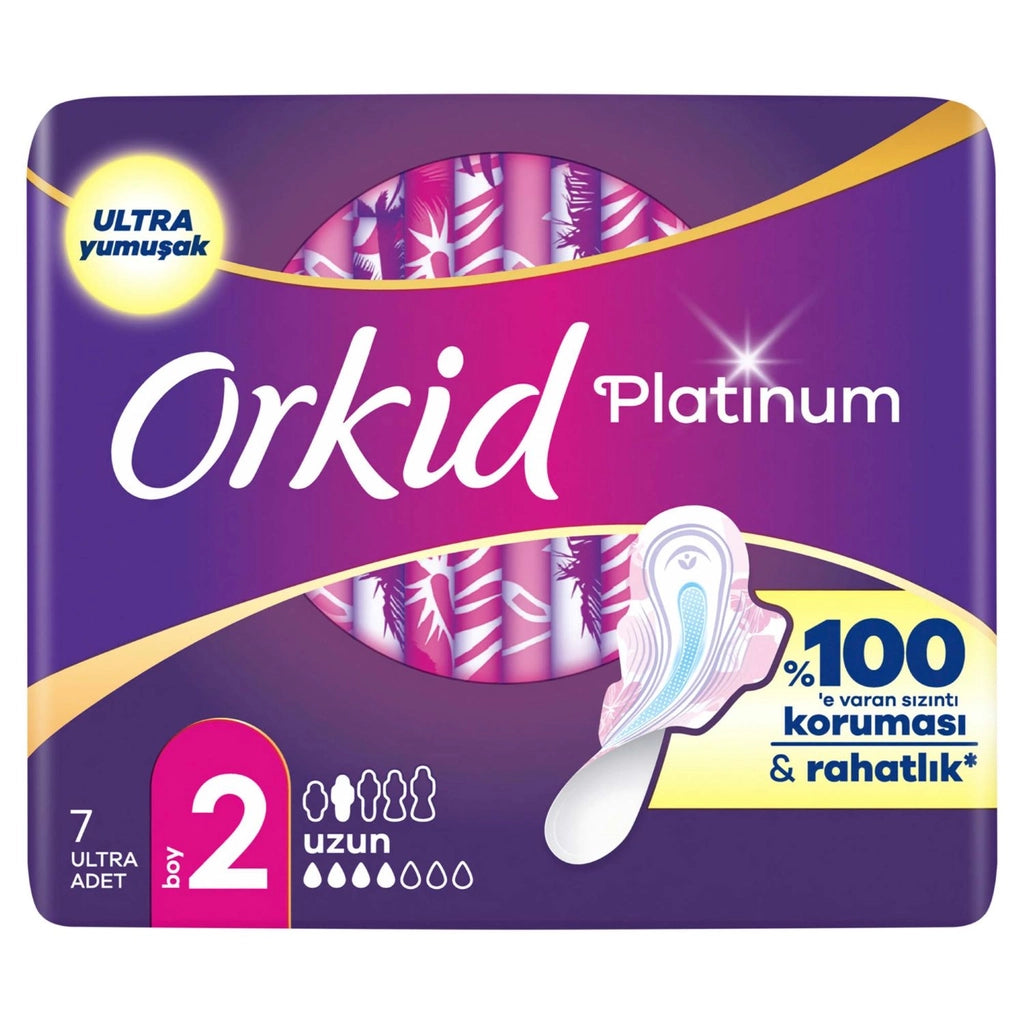 Orkid Platinum Winged Long (Size 2) 7 Pieces Sanitary Pads