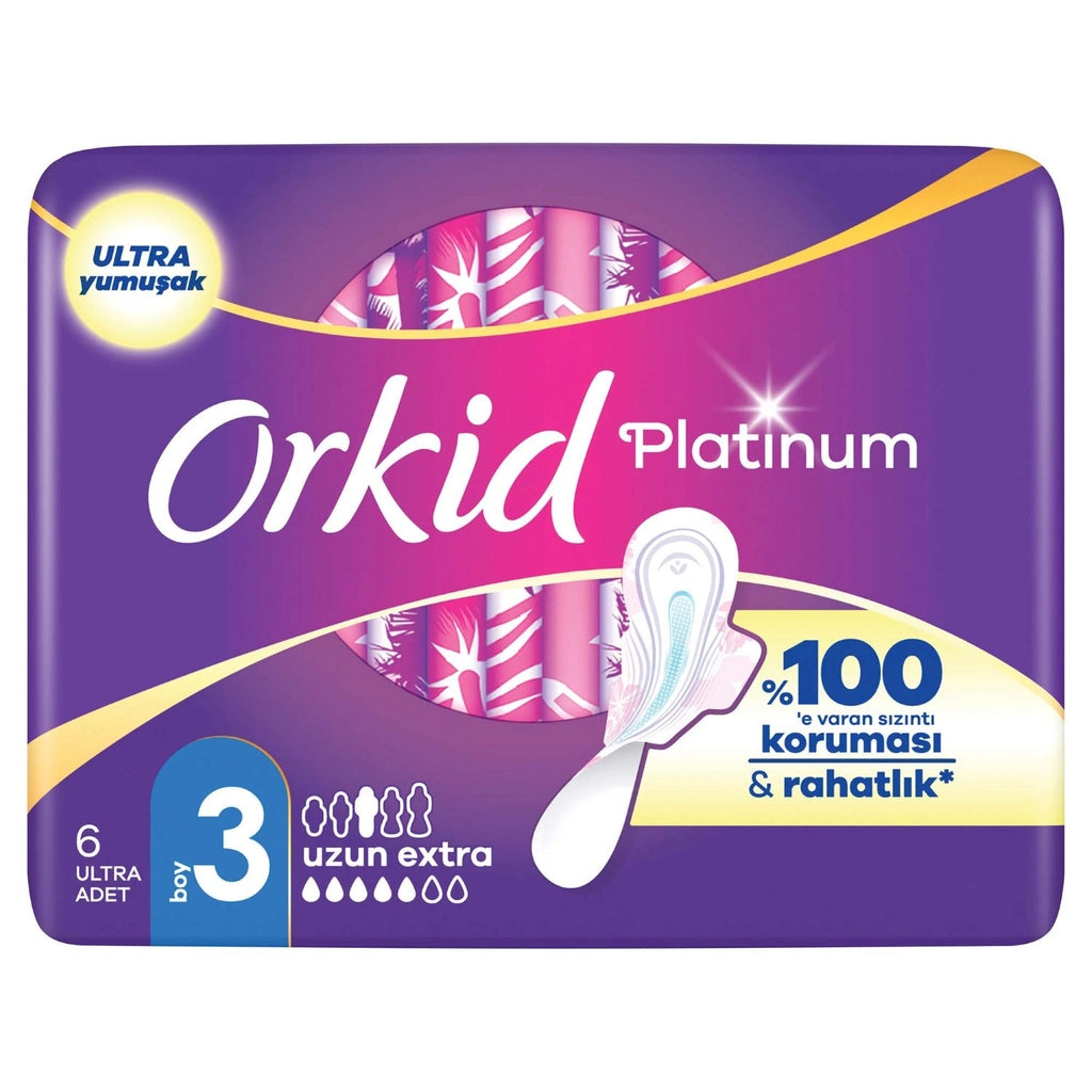 Orkid Platinum Winged Night (Size 3) 6 Pieces Sanitary Pads