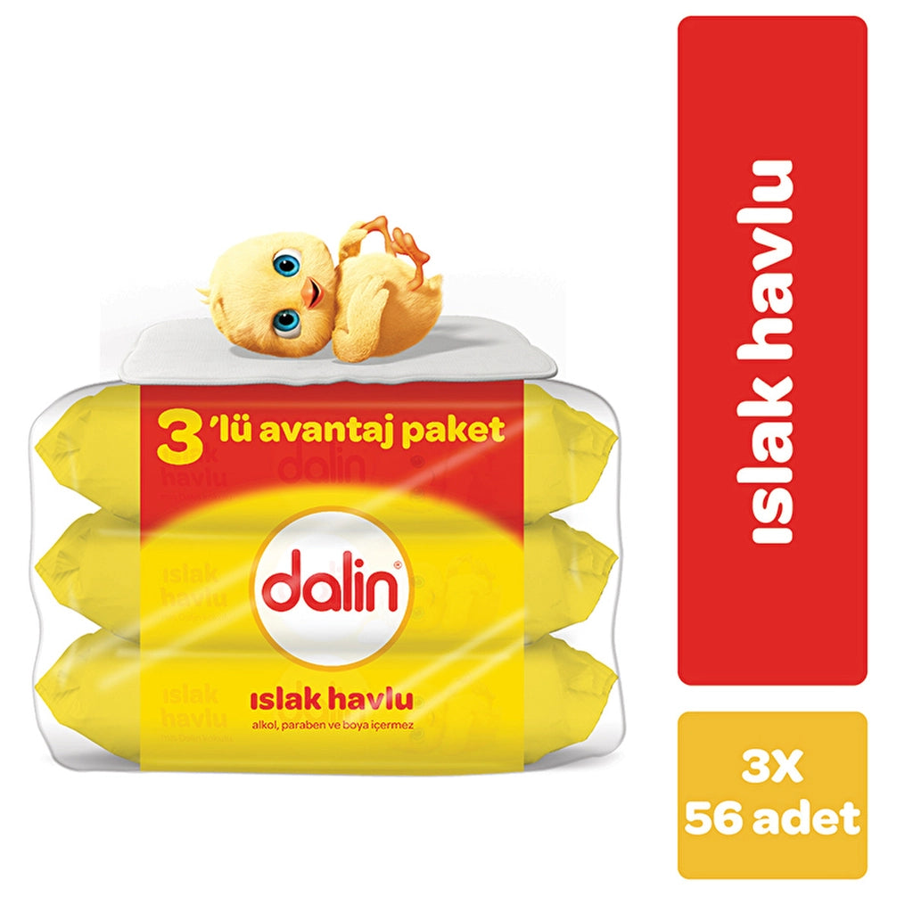 Dalin Classic Baby Wet Towel 3 x 56 Pieces