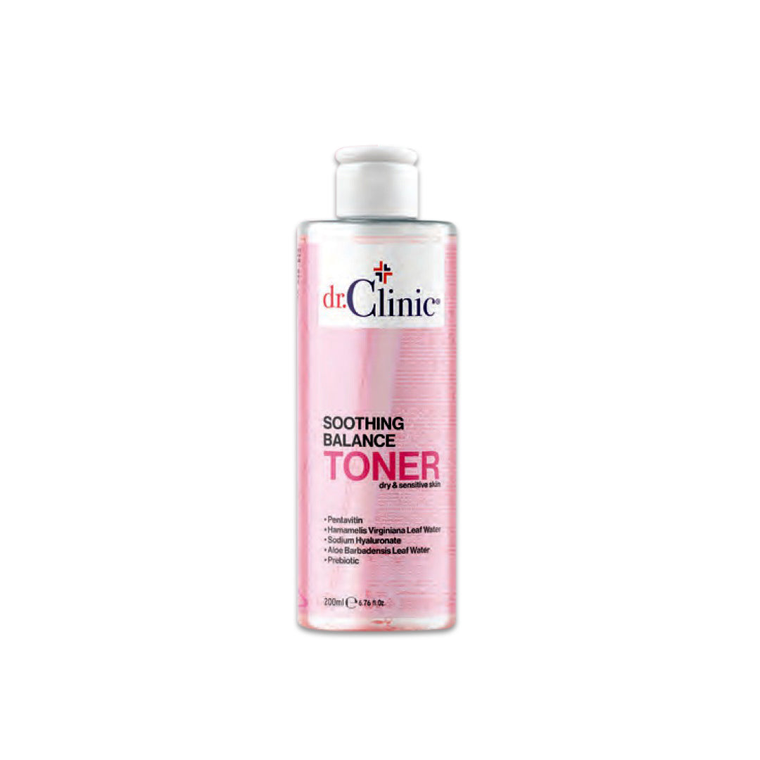 Dr. Clinic Soothing Balance Toner for Dry &amp;Sensitive Skin 200 ML (PINK)