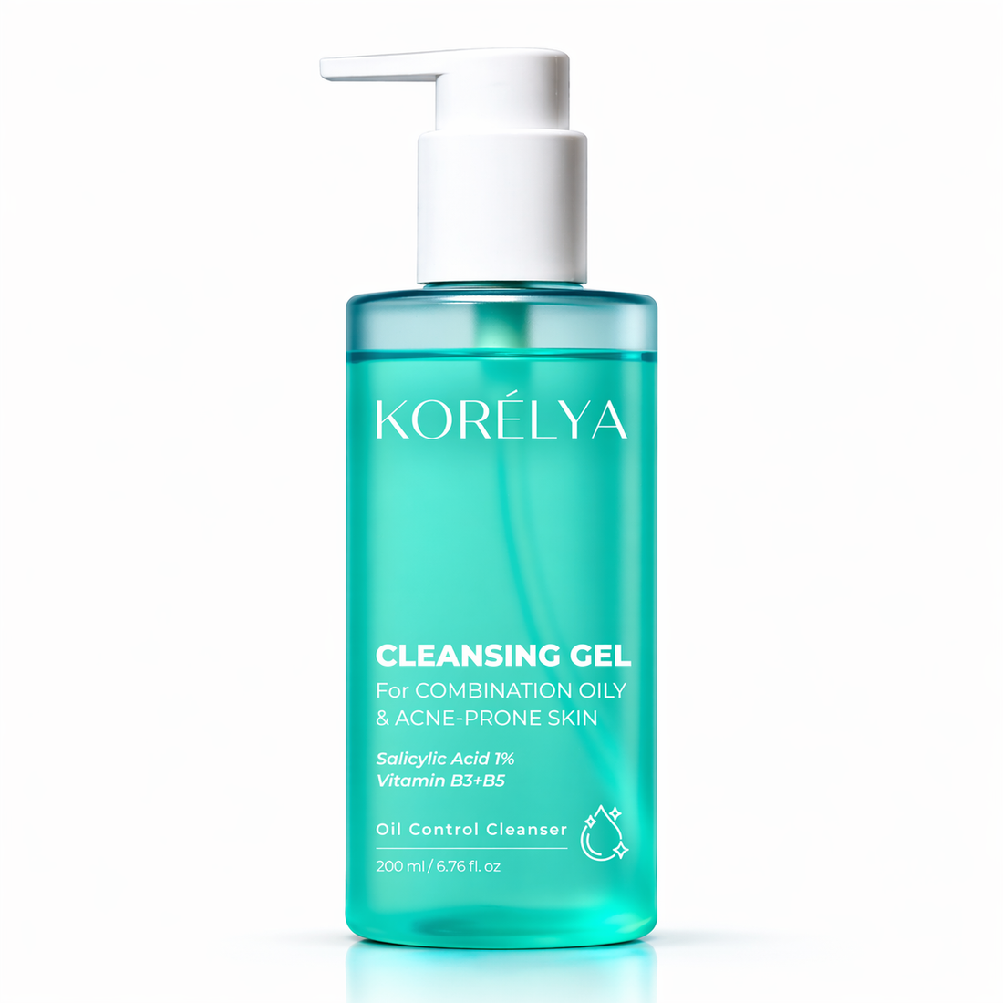 KORELYA Cleansing Gel for Combination, Oily &amp; Acne-Prone Skin 200 ml