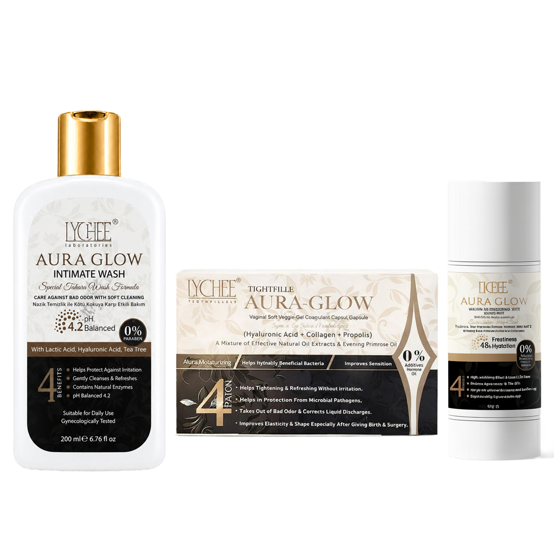LYCHEE Aura Glow Intimate Care Set – 3 pcs