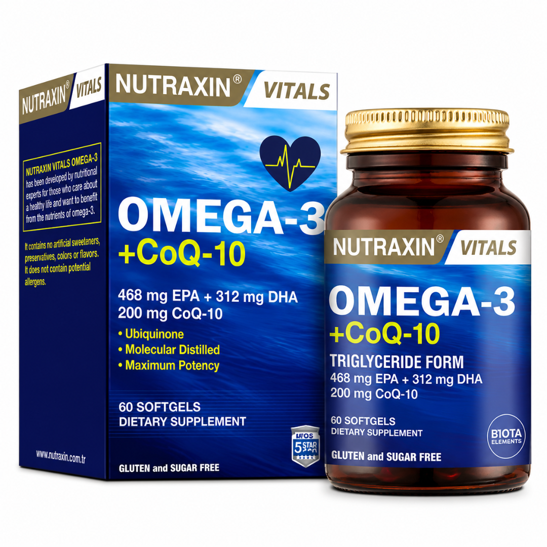 Nutraxin Omega-3+CoQ-10 60 Softgel Capsules