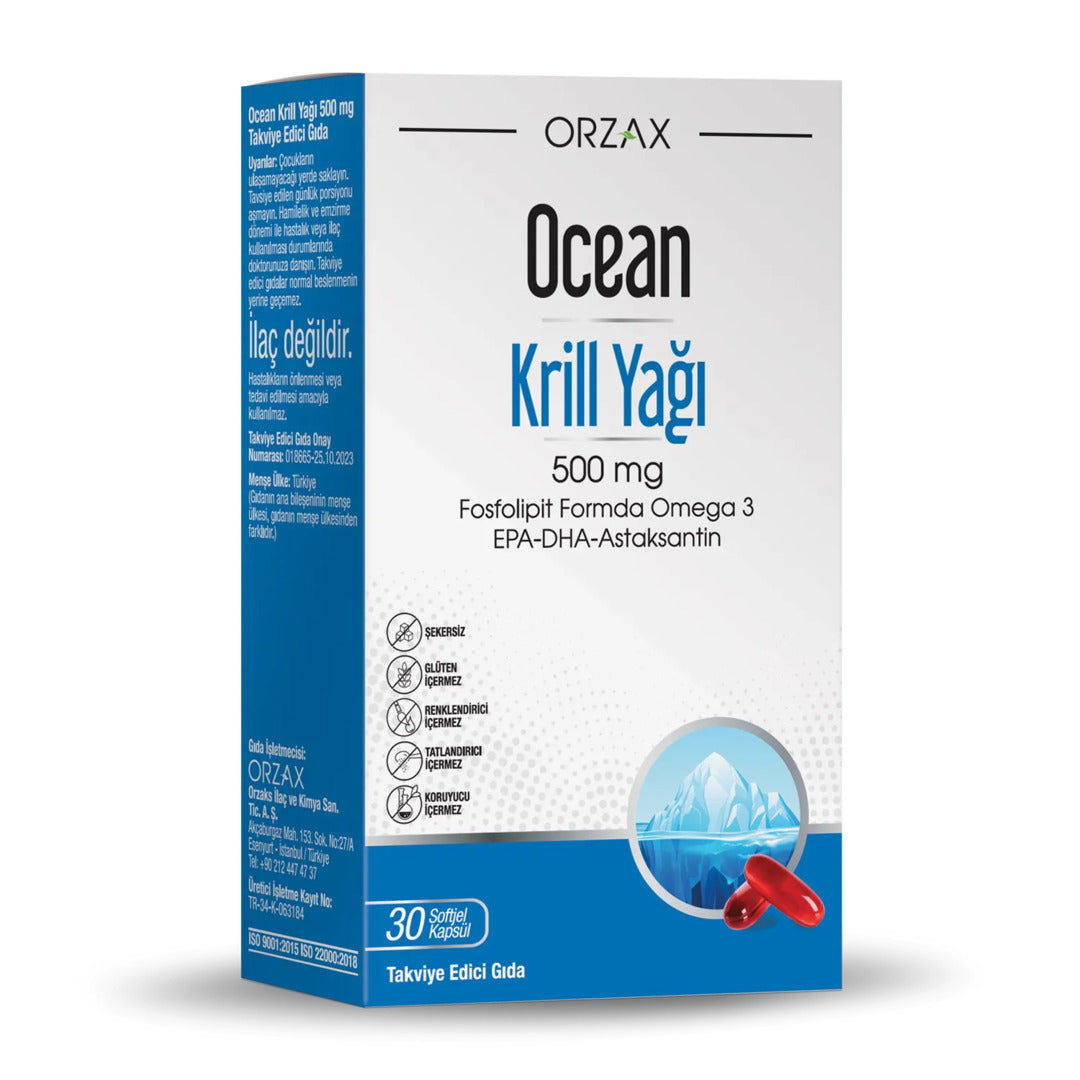 Orzax Ocean Krill Oil 500 mg 30 Capsules