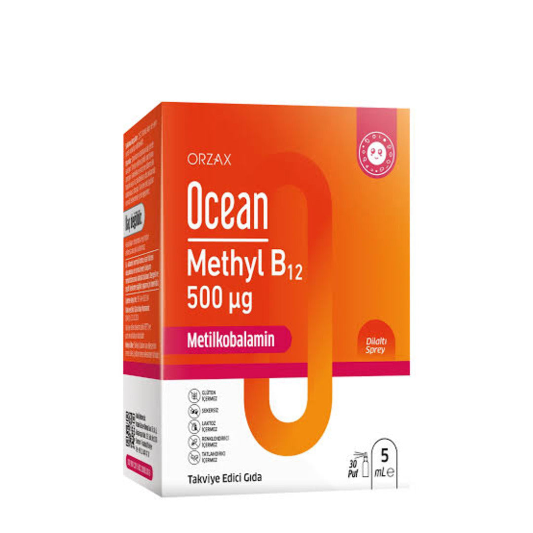 Orzax Ocean Methyl B12 500 mcg Sublingual Spray 5 ml