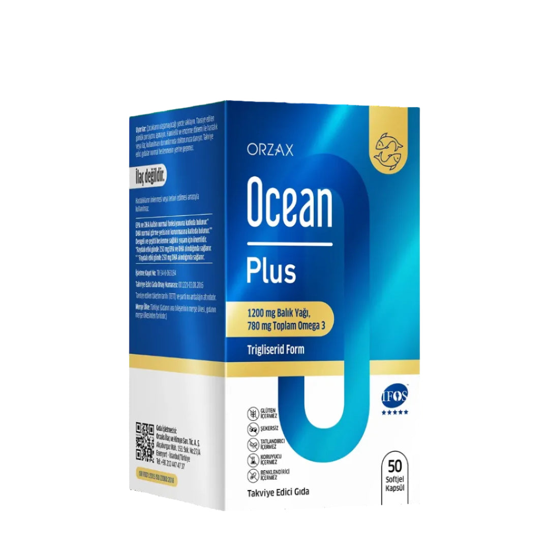 Orzax Ocean Plus Omega 3 1200 mg 50 Capsules