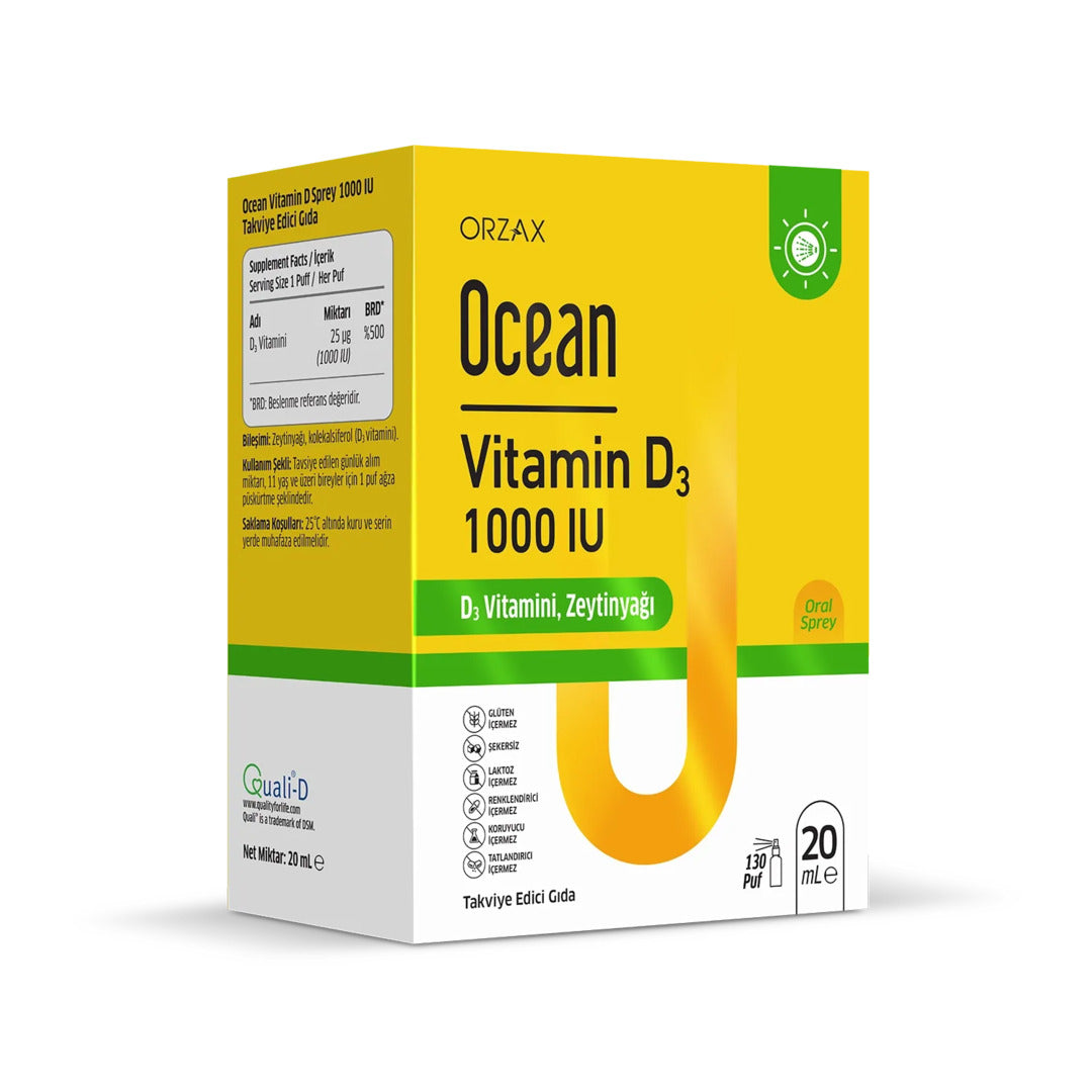 Orzax Ocean Vitamin D3 1000 IU Spray 20 ml