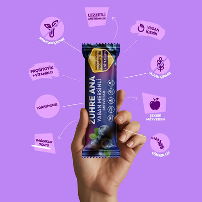 Zühre Ana Blueberry Fruit Bar with Probiotics and Vitamin D